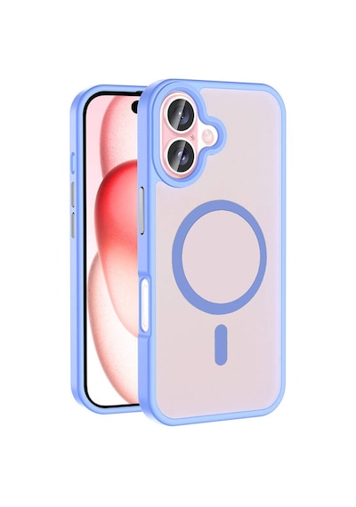 Apple Uyumlu iPhone 16 Plus Kılıf Magsafe Şarj Özellikli Mat Arka Yüzey Sio Premium Kapak Lila