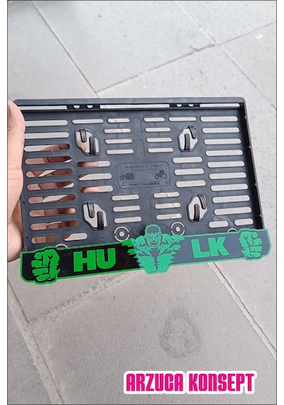 Motor Plakalık - Hulk Yazılı Plakalık - Hulk Motorsiklet Plakalık Pleksi Plakalık