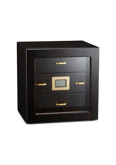 Premiumquality Arica 3 Çekmeceli Kahverengi Sedir Humidor Puro Kutusu - Tr9645