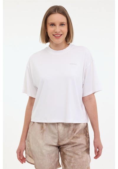 Lumberjack Wl Bamb 11bmb-004 5fx Ekru Kadın Kısa Kol T-shirt Bej
