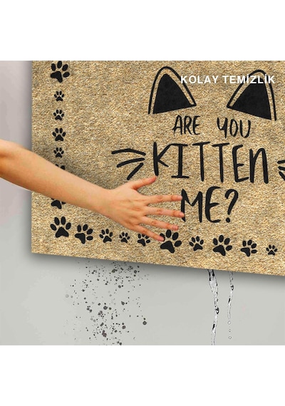 Dekoratif Kapı Önü Paspası - Kaymaz Taban 19 Çok Renkli