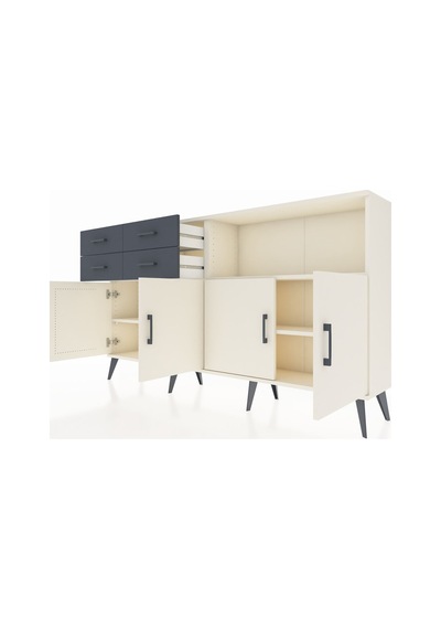 Arges Konsol 4 Raflı 4 Çekmeceli 4 Kapaklı 176x30x99 Aytaşı-aytaşı/antrasit Aytası/antrasıt - Aytası Arges Konsol 4 Raflı 4 Çekmeceli 4 Kapaklı 176x30x99 Aytaşı-aytaşı/antrasit Aytası/antrasıt - Aytası