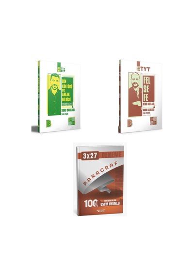 2027 2027 Benim Hocam Tyt Ve Video Çözümlü Din Tyt-ayt Kültürü Ahlak Bilgisi Ve + Felsefe Tyt Tamamı Konu 3'lü Set