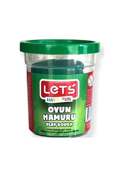 Lets Oyun Hamuru Tek Renk Yeşil 110 Gr L8440-4 Çok Renkli
