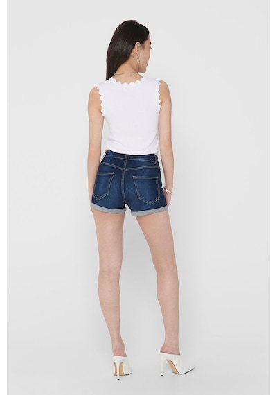 Only Kadın Düğmeli Denim Mavi Kot Şort - 15193715 001