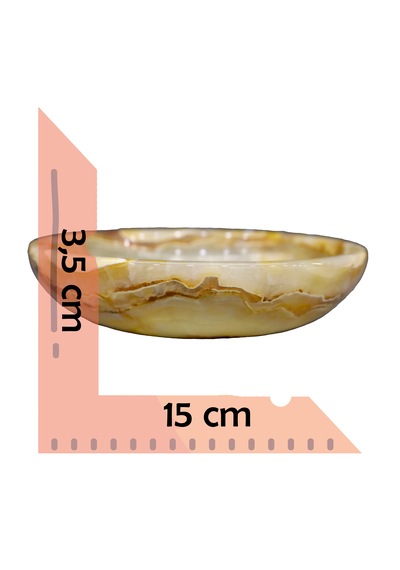 Doğal Oniks Taş Kase Dekoratif & Şık 15 Cm Çanak