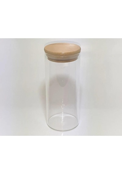 Mien 450 ML Bambu Kapaklı Cam Kavanoz Mien-6515