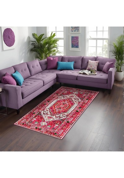 Zaren Kadife Kaymaz Pamuk Tabanlı Yıkanabilir Antibakteriyel Salon Halısı 120x180 Genel