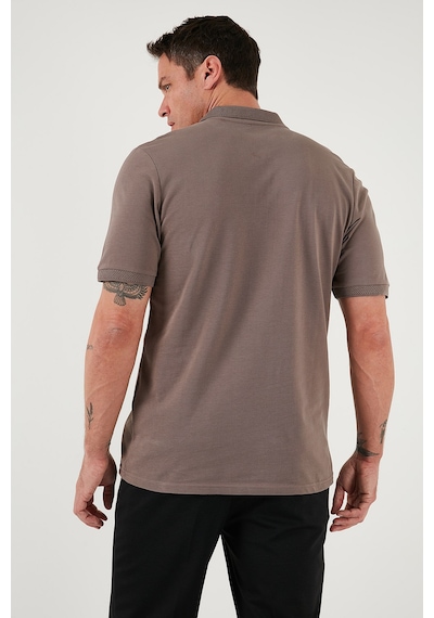 Buratti Pamuklu Regular Fit Yarım Fermuarlı 3'Lü Paket Erkek Polo Yaka T Shirt 5903008S3 Nefti-Saks-Toprak