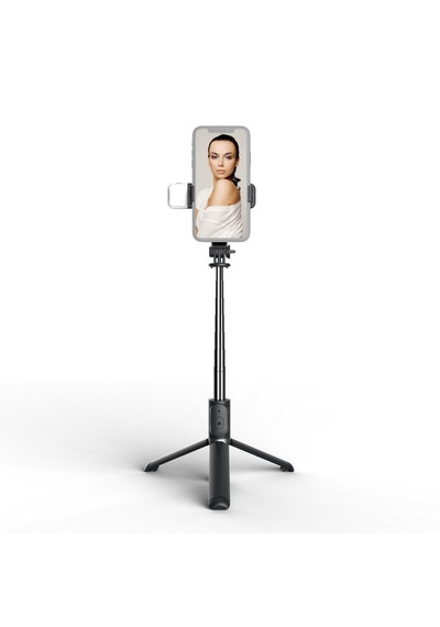 Q07 Selfie Çubuğu Led Işıklı Tripod Bluetooth Kumadanlı100 Cm
