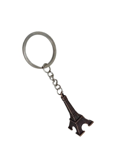 Paris Eyfel Kulesi 3D Metal Anahtarlık Bronz