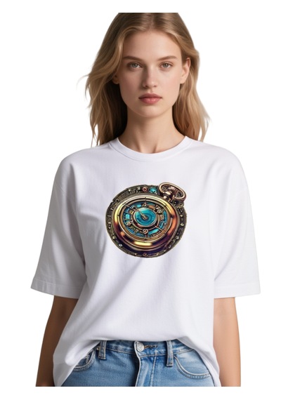 Ogc Pusula Oversize Unisex T-shirt Beyaz