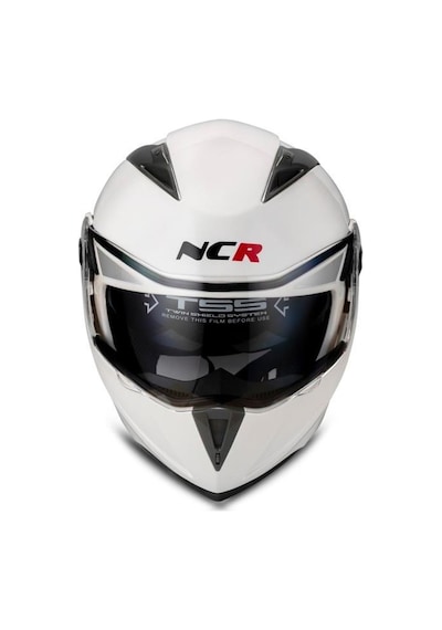 Ncr Çene Açılır Vizörlü Motosiklet Kaskı Beyaz