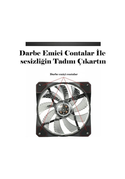 12Cm Kasa Fanı 3D 15 Led Rgb Soğutucu Fan Sessiz Renkli Işıklı