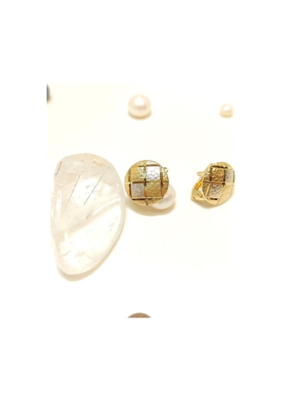 13mm Taşsız Küpe 14 Ayar Altın