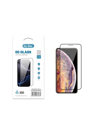 Apple Uyumlu   iPhone 11 Pro Go Des Og Glass Antistatik Temperli Cam Ekran Koruyucu Şeffaf