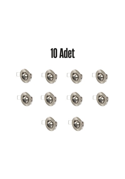 Ct-5268 Ufo Yıldız Hareketli 1.5 W Led Spot 10 Adet Krom Kasa Gün Işığı