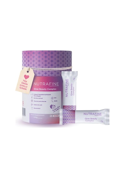 Glow Beauty Complex Tripeptit Marine Kolajen, Resveratrol,biotin, Hyaluronik Asit İçeren Cilt & Güzellik Takviyesi