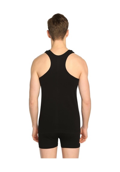 Erkek Siyah 12'li Paket Pamuklu Ribana Spor Atlet Likralı Boxer Takım Siyah