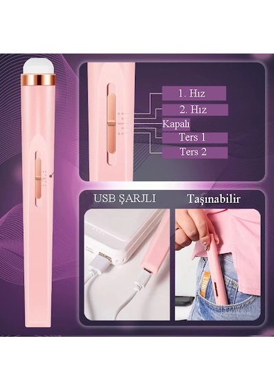 Manikür & Pedikür Set Pembe - Şarjlı C05-1