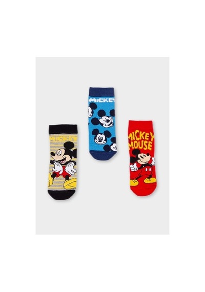 Mickey Mouse Lisanslı Erkek Çocuk 3 Çift Soket Çorap 20500 Kırmızı/11yas