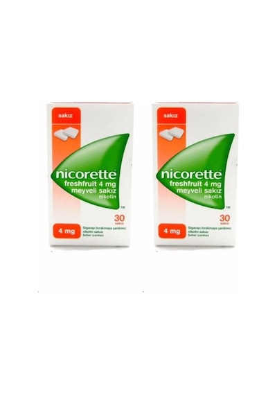Nicoretde 4mg Freshfruit Meyveli Sakız 30lu 2 Kutu