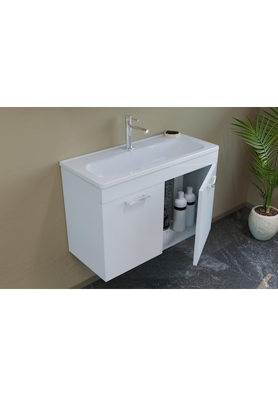 Orka Bafa 80 Cm Mdf Banyo Dolabı Alt Modül Ve Lavabo Beyaz Orka Bafa 80 Cm Mdf Banyo Dolabı Alt Modül Ve Lavabo Beyaz