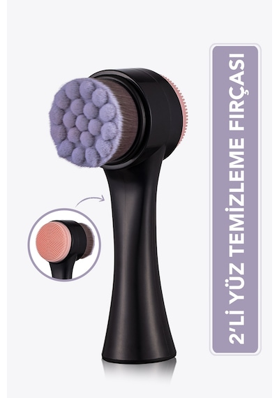 Flormar Ergonomik Saplı İkili Yüz Temizleme Fırçası - Face Cleansing Brush - 024 - 8690604597895