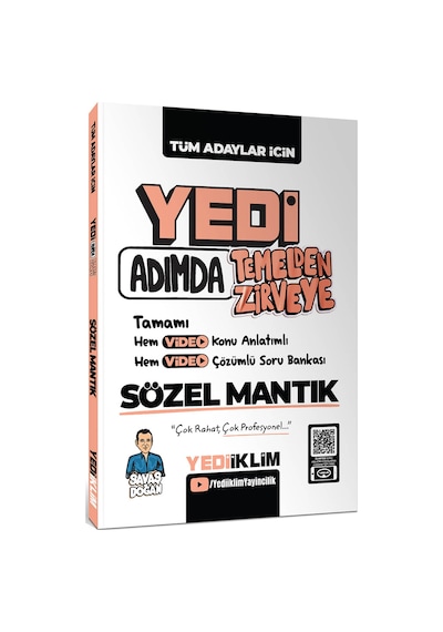 Yedi Adımda Temelden Zirveye Sözel Mantık Video Konu Anlatımlı Video Çözümlü Soru Bankası