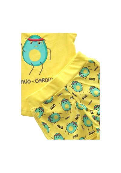 Çarşınet Piero Kids | Kız Bebek Ikili Takım Şortlu Avocardio Alt Üst Takım (426356510) Sarı