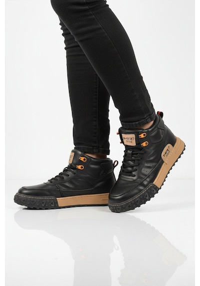 Marcomen Siyah Hakiki Deri Bağcıklı Erkek Sneaker 152-18111 M Siyah