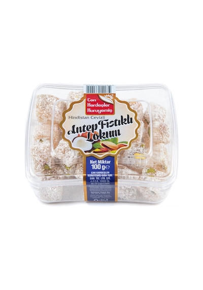 Hindistan Cevizli Antep Fıstıklı Mini Lokum 100 G