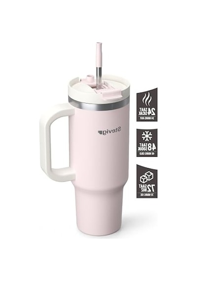 2 Moods Tuck-in Tumbler Sızdırmaz Çelik Termos 900 Ml Petal Pink St-241 Açık Beyaz
