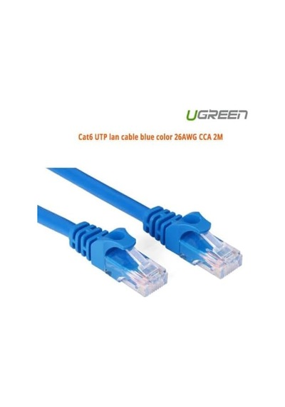 Cat 6 U/utp Lan Ethernet Kablosu, 2 Metre, Mavi, 11202