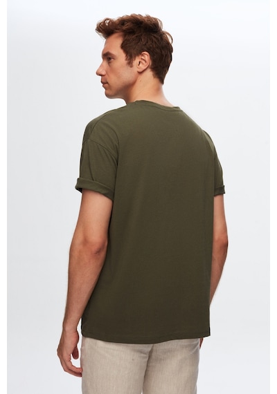 D's Damat Ds Damat Comfort Haki %100 Pamuk T-shirt 6HC14ORT02006 Haki