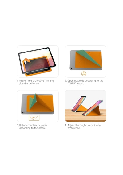 Novoo Rt10 Açı Ayarlı Katlanabilir 10" İnç Ve Üzeri İçin Ultra Slim Tablet Standı Turuncu