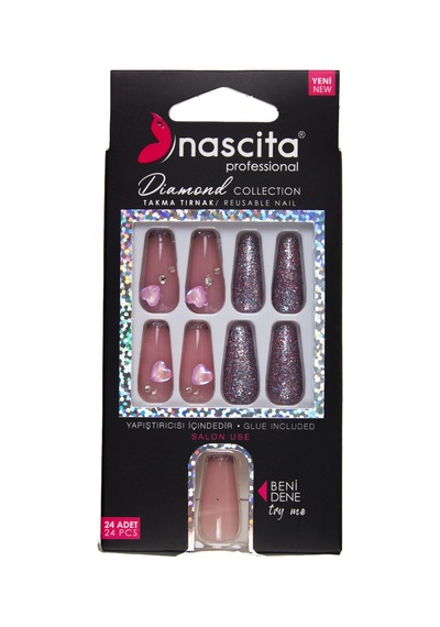 Nascita Diamond Taşlı Takma Tırnak 24'lü Set Nasnaıl00266