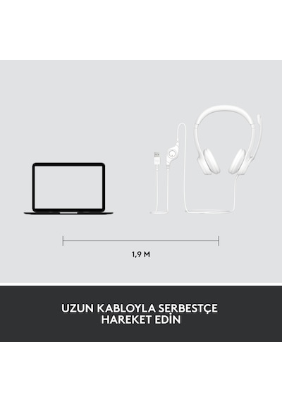 Logitech H390 USB Gürültü Önleyici Mikrofonlu Kulak Üstü Kulaklık