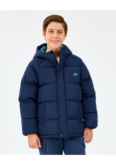 Skechers B Puffer Jacket Büyük Erkek Çocuk Lacivert Mont Sk2520054-3601 Lacivert