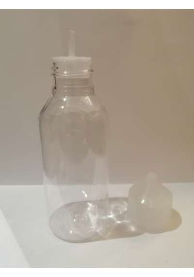 100ml Şeffaf Gorilla Şişe Beyaz Kapak, Plastik Şişe, Boş Şişe, Likit Şişesi, 100 Adet Şeffaf