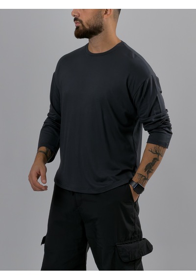 Cocopelli Antrasit Bisiklet Yaka Basic Erkek Sweatshirt Coc3548