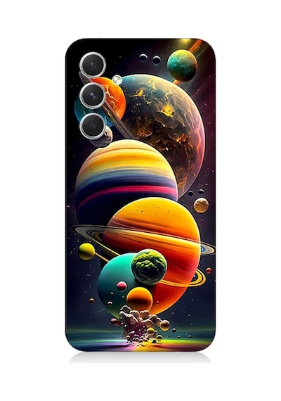 Samsung Galaxy A54 Uyumlu Silikon Kılıf Gezegenler Ve Büyük Patlama