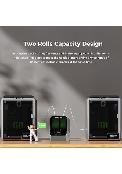 Creality Resmi Space Pi Filament Kurutucu Plus, 2 Rulo 3d Yazıcı Filament Kurutucu Kutusu 360 Sıcak Hava Isıtma, 1,75/2,85 Mm Pla Petg Abs Tpu Malzeme İçin Kurutucu Saklama Kutusu Creality Resmi Space Pi Filament Kurutucu Plus, 2 Rulo 3d Yazıcı Filament Kurutucu Kutusu 360 Sıcak Hava Isıtma, 1,75/2,85 Mm Pla Petg Abs Tpu Malzeme İçin Kurutucu Saklama Kutusu