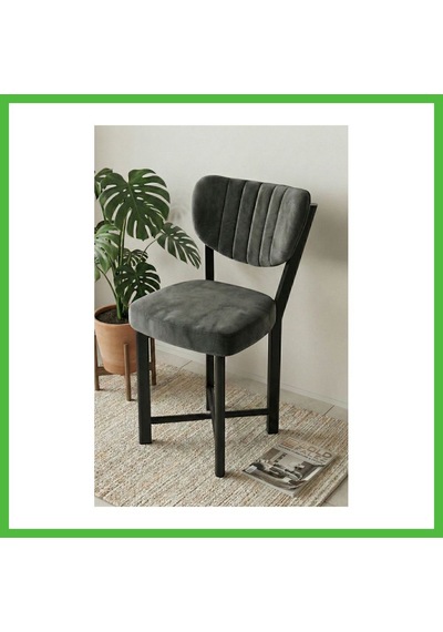 Vaveni Sandalye 1 Adet Baby Face Kumaş Metal Modern Mutfak Sandalyesi Cafe Balkon Ofis Elma 9815 Antrast Arz Çok Renkli