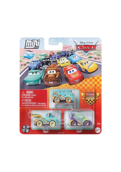Cars Mini Karakter Arabalar Üçlü Paket Jjw62 Çok Renkli