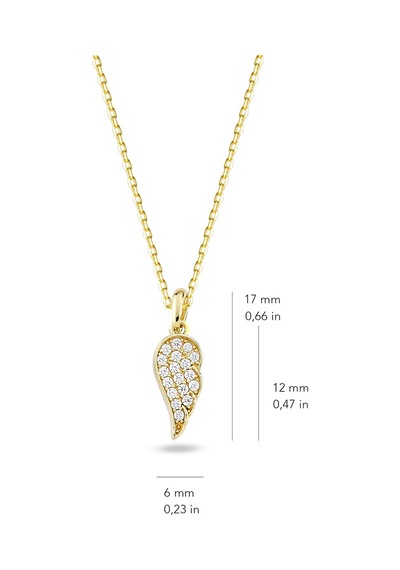 Goldkupe 14 Ayar Altın Melek Kanadı Kolye 1.94 Gr-5502