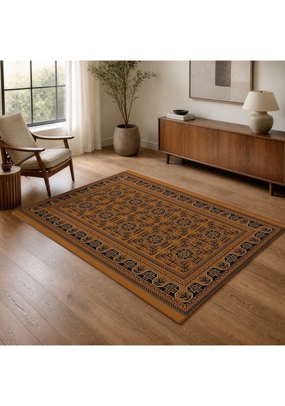 Kartela Halı Afgan Halı Jüt Taban Dokuma Halı Bakır - 180 X 270 Cm