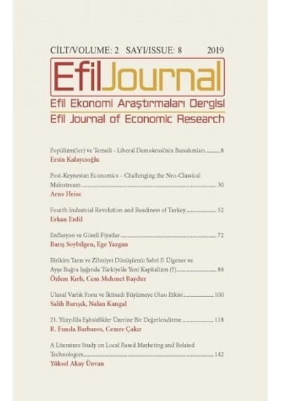 Efil Ekonomi Araştırmaları Dergisi Cilt 2 Sayı 8