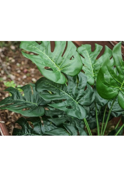Yapay Çiçek Demet Monstera 18 Dal 70 Cm Salon Çiçeği Yapay Bitki