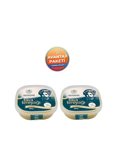 Hasmandıra Dövme Topak Tava Tereyağı 350 G X 2 Adet %82 Süt Yağı İkili Paket